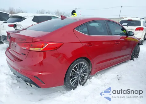 2018 Hyundai Elantra Sport from USA, damaged, VIN KMHD04LB0JU531727